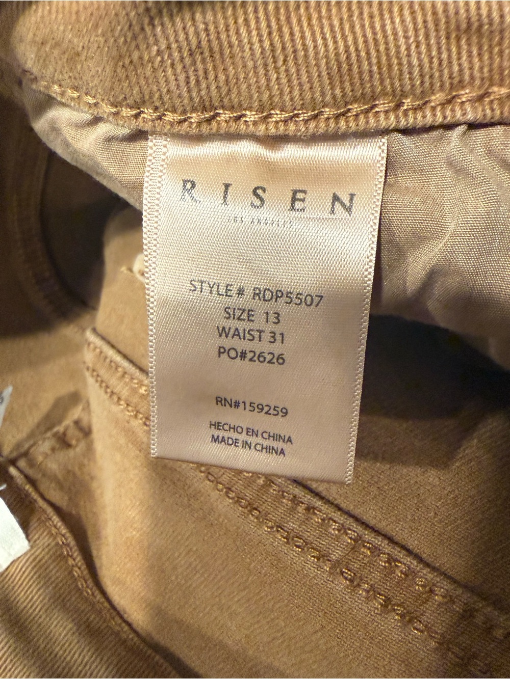 High Rise Risen Straight Leg Jeans π - Picture 6 of 7